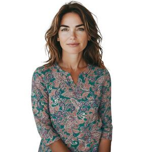 Talbots Bandana Paisley Tunic Top